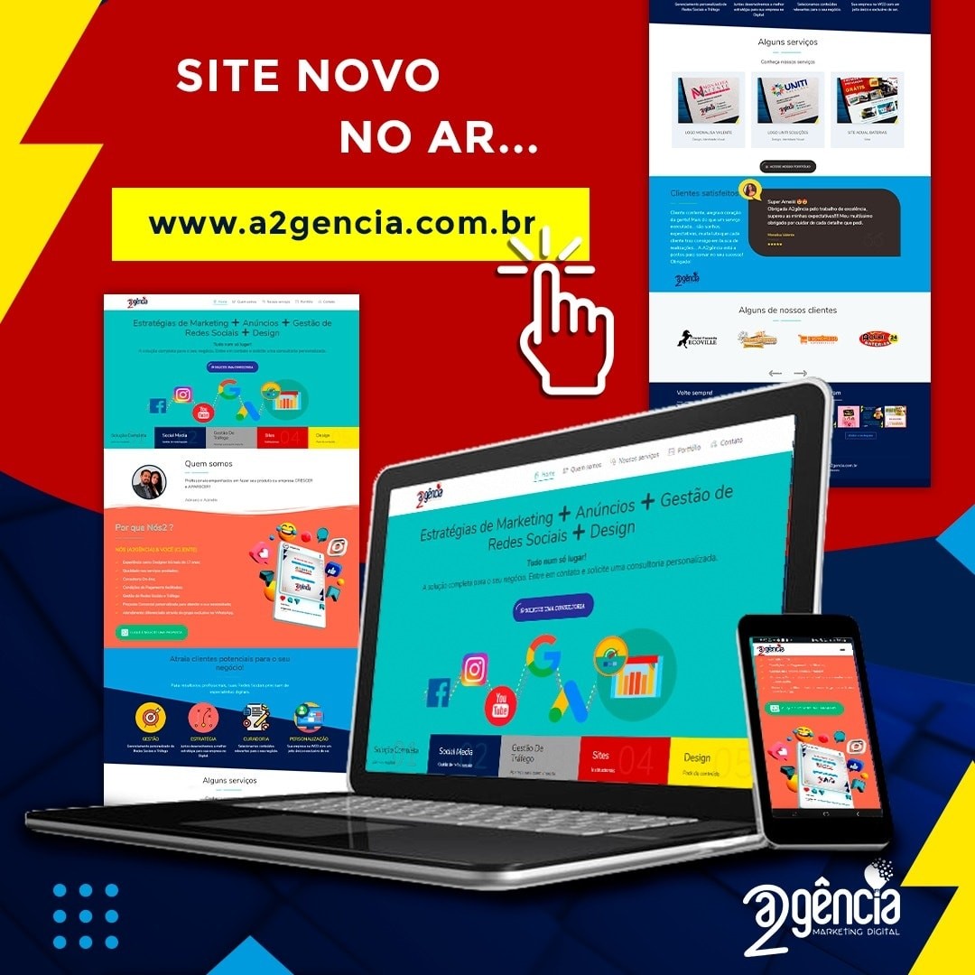 Site novo no ar! 😀  Confere lá!  #a2gencia #sites #marketing #marketingdigital