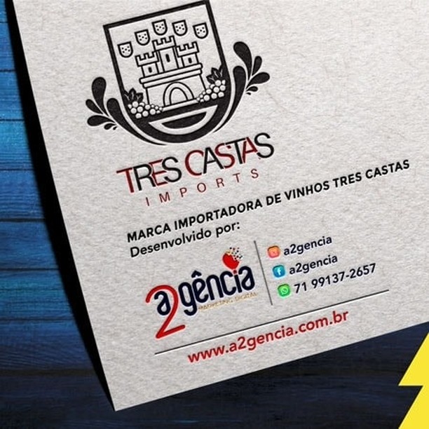 Logo da importadora de vinhos @trescastas